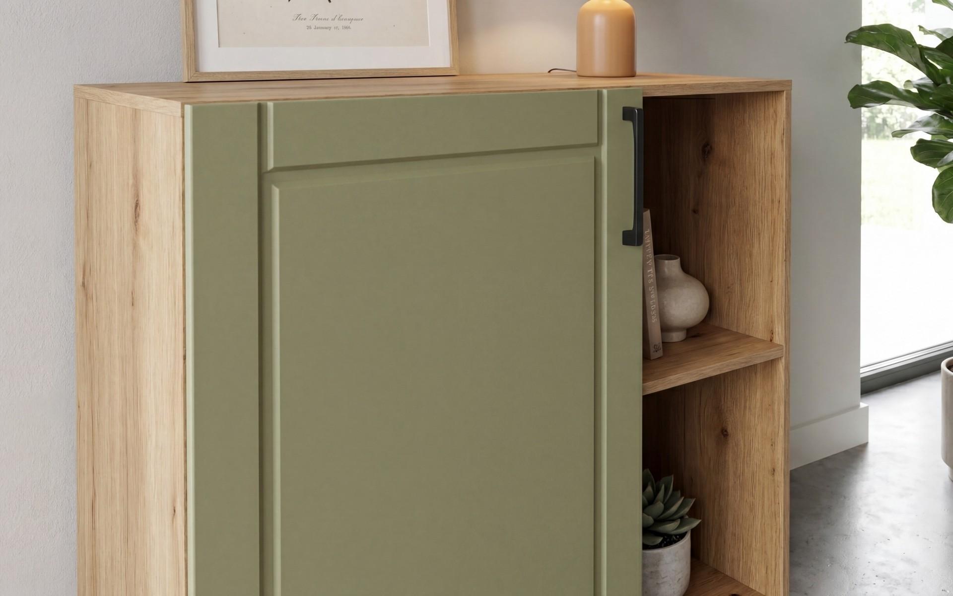 Συρταριέρα MDF Mono, δρυς evok + olive  5